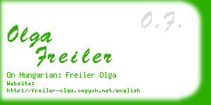 olga freiler business card